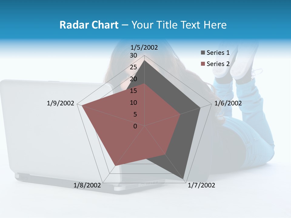 Indoor Blue Eyes Female PowerPoint Template