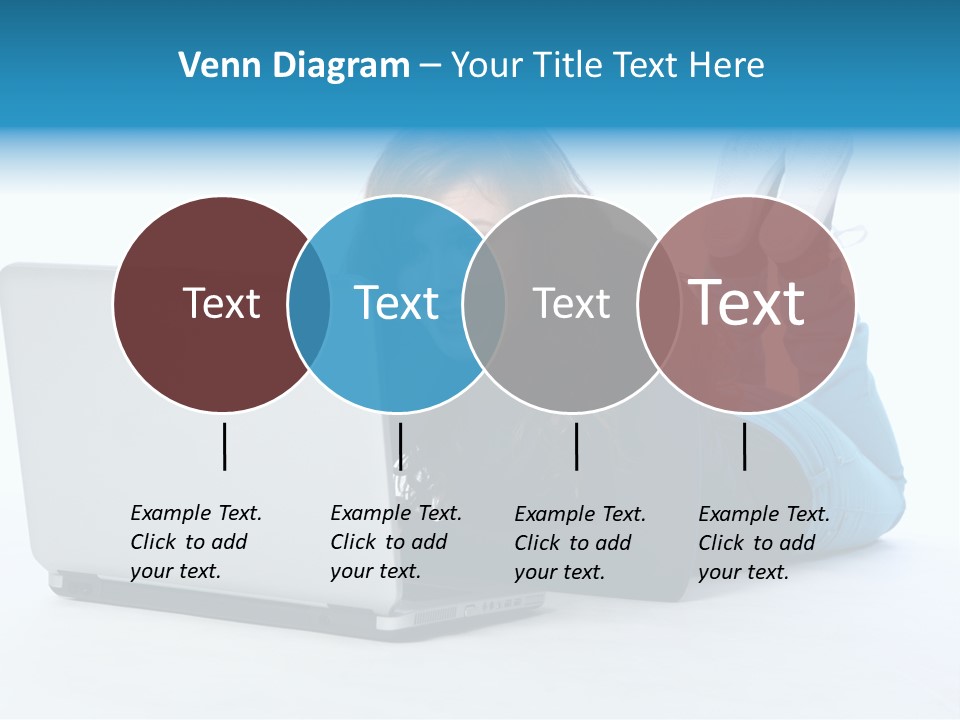 Indoor Blue Eyes Female PowerPoint Template