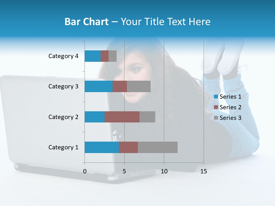 Indoor Blue Eyes Female PowerPoint Template