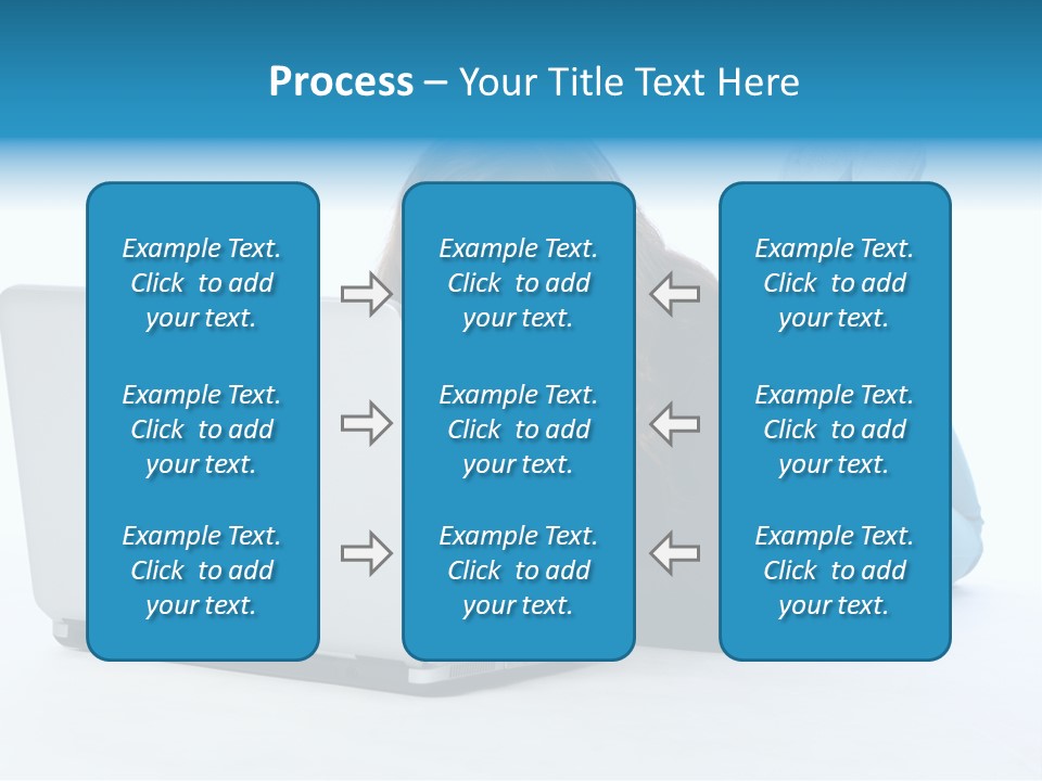 Indoor Blue Eyes Female PowerPoint Template
