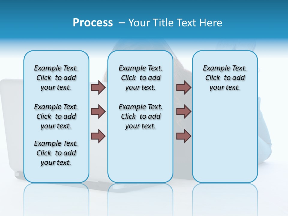 Indoor Blue Eyes Female PowerPoint Template