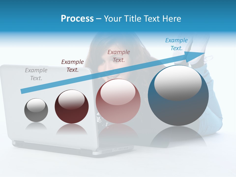 Indoor Blue Eyes Female PowerPoint Template