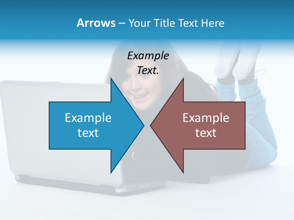 Indoor Blue Eyes Female PowerPoint Template