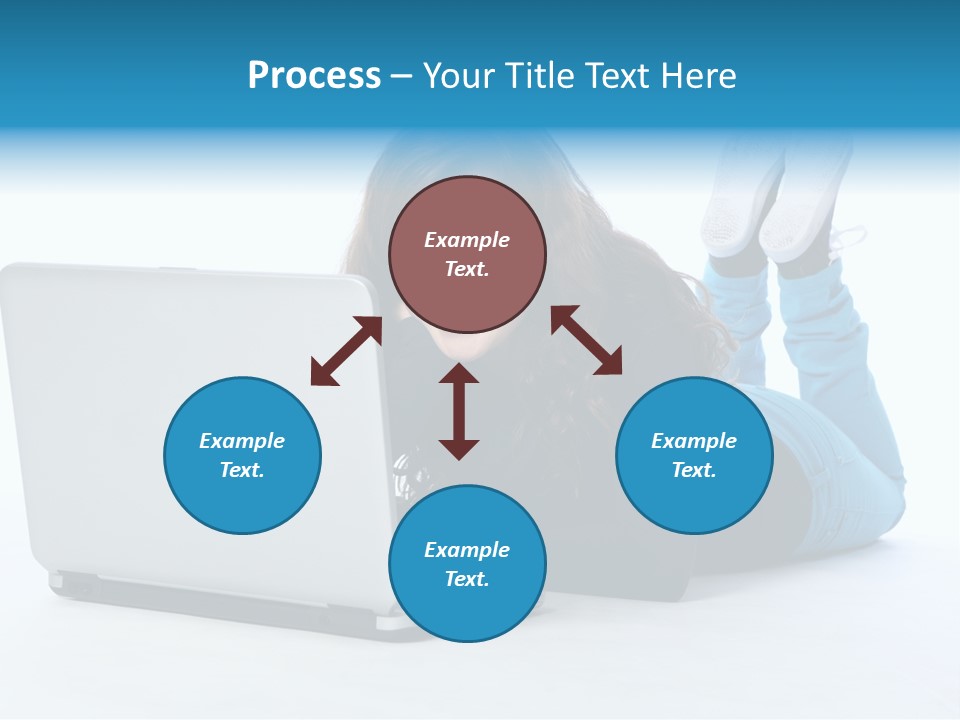 Indoor Blue Eyes Female PowerPoint Template