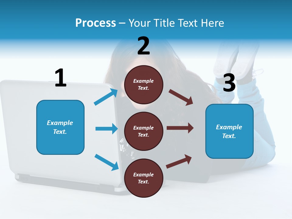 Indoor Blue Eyes Female PowerPoint Template