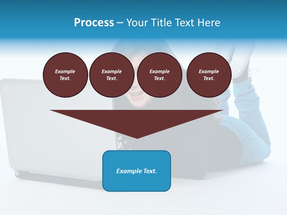 Indoor Blue Eyes Female PowerPoint Template