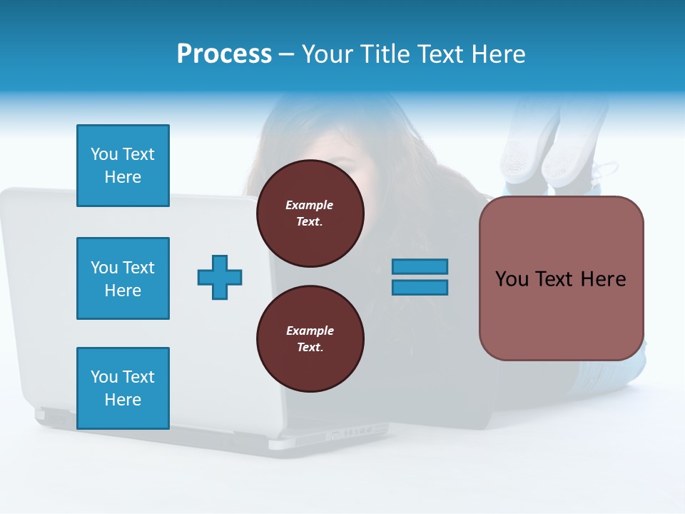 Indoor Blue Eyes Female PowerPoint Template