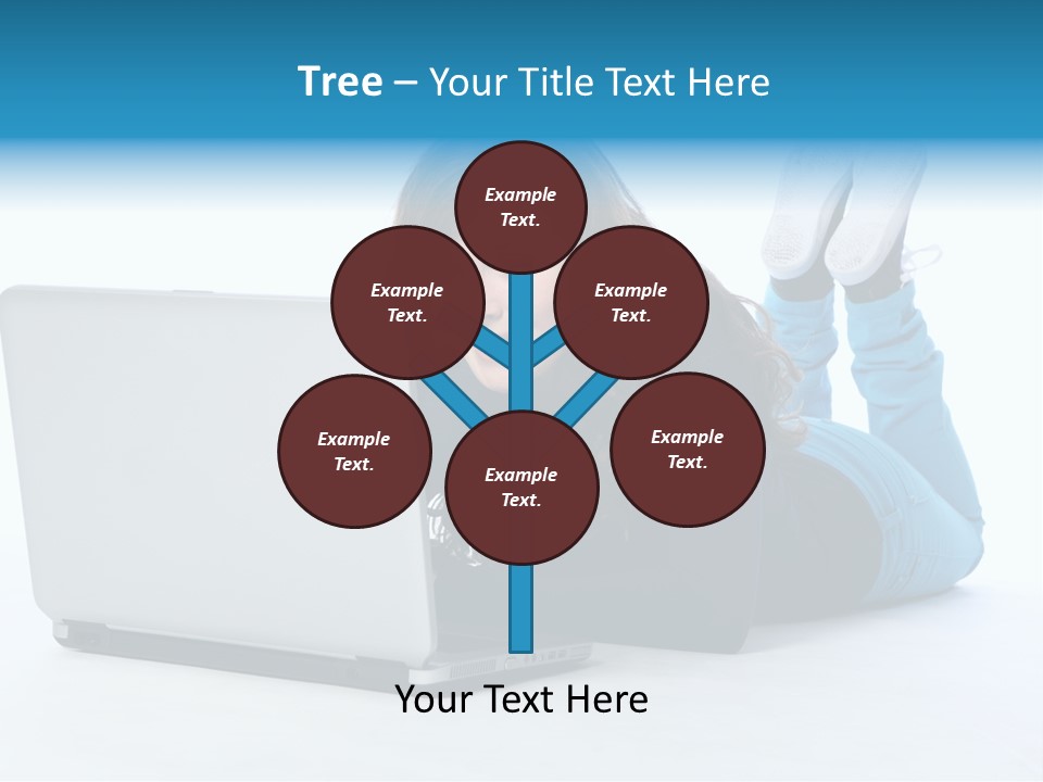 Indoor Blue Eyes Female PowerPoint Template