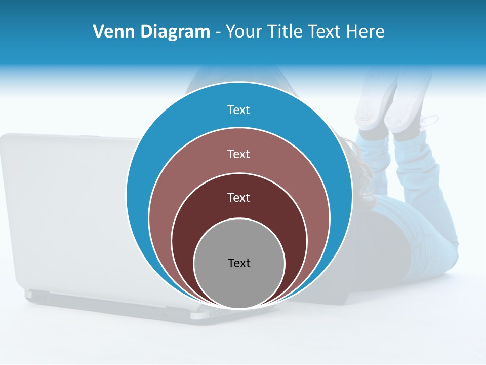 Indoor Blue Eyes Female PowerPoint Template