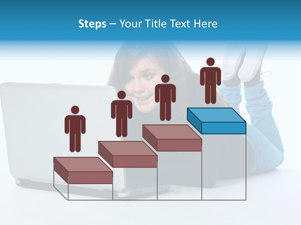 Indoor Blue Eyes Female PowerPoint Template