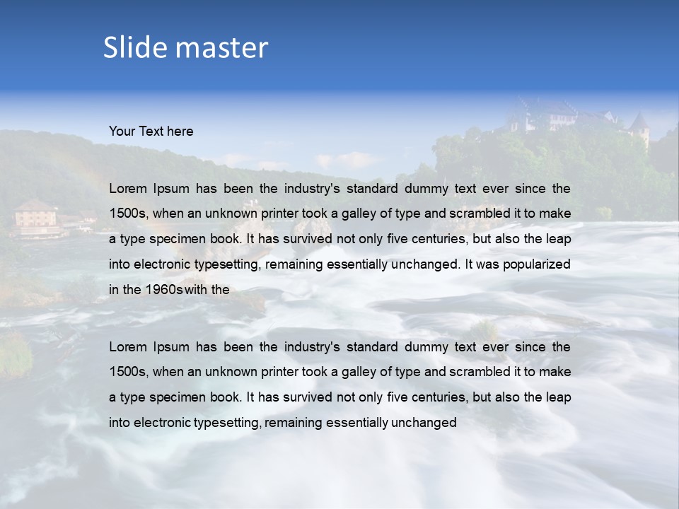 Tourism Rhine Schaffhausen PowerPoint Template