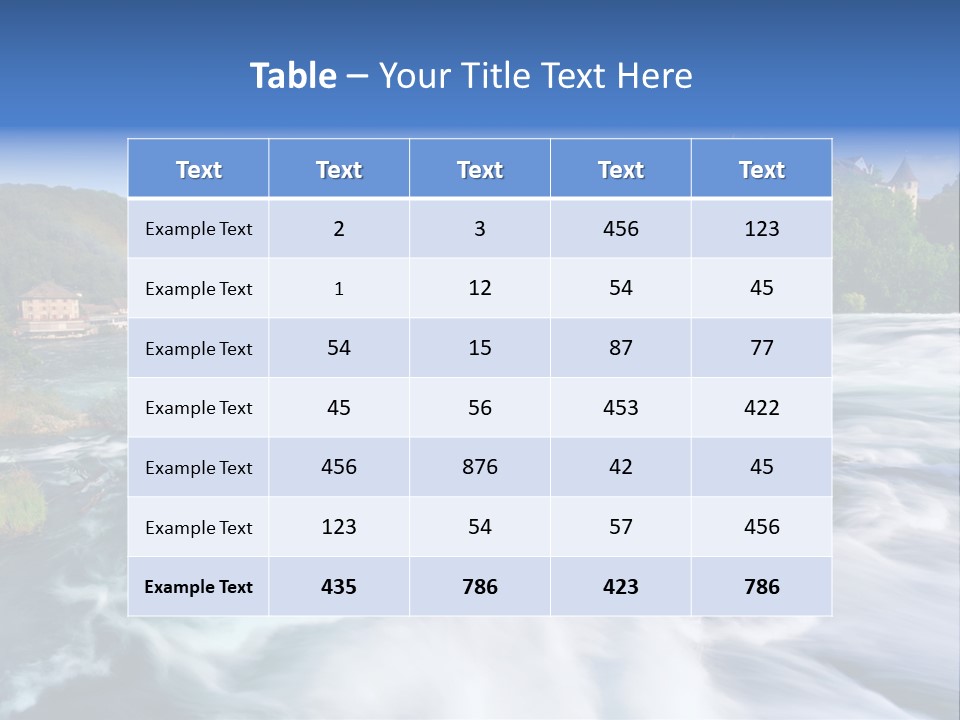 Tourism Rhine Schaffhausen PowerPoint Template