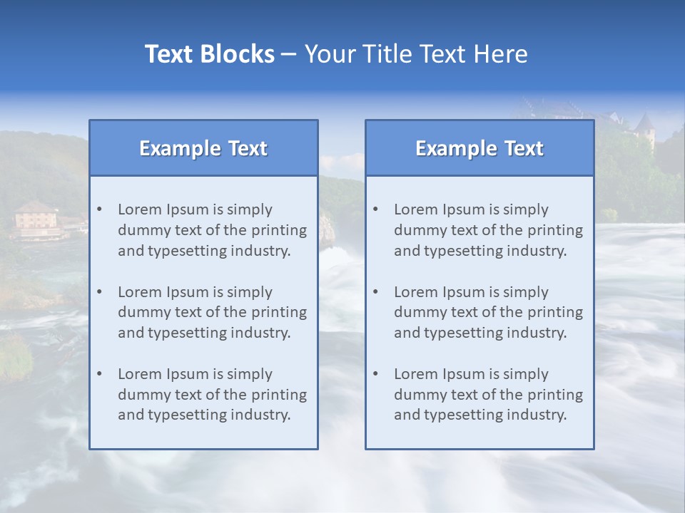 Tourism Rhine Schaffhausen PowerPoint Template