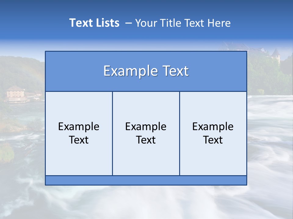 Tourism Rhine Schaffhausen PowerPoint Template
