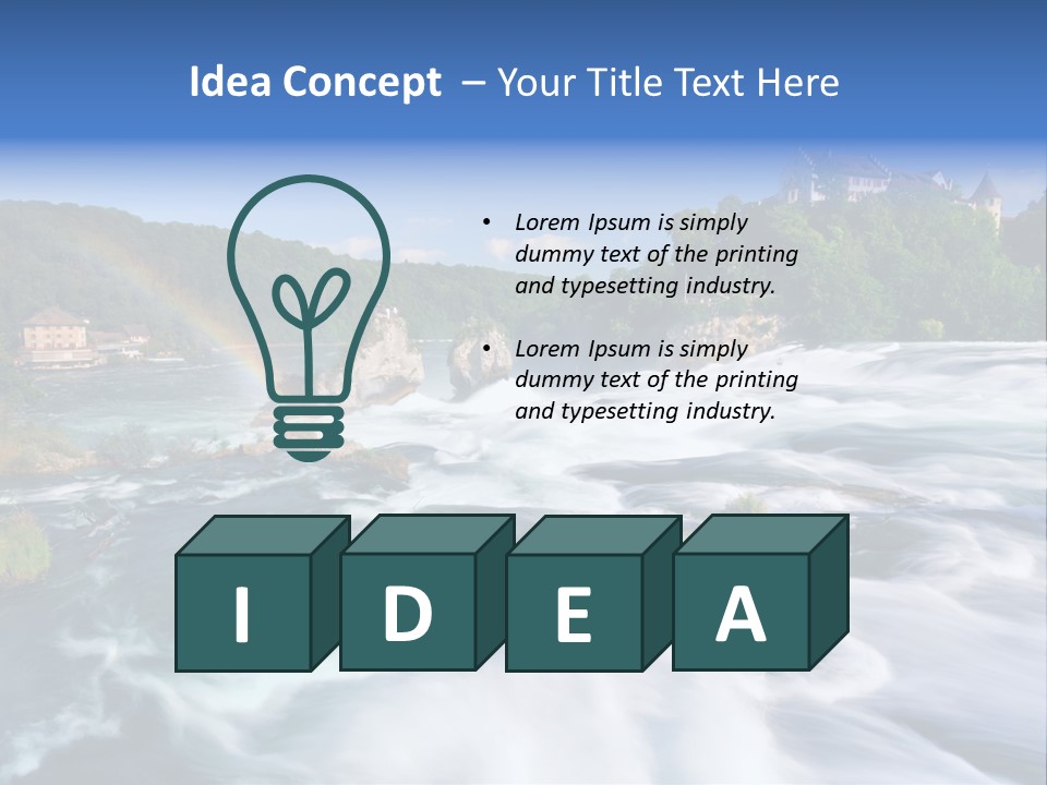 Tourism Rhine Schaffhausen PowerPoint Template