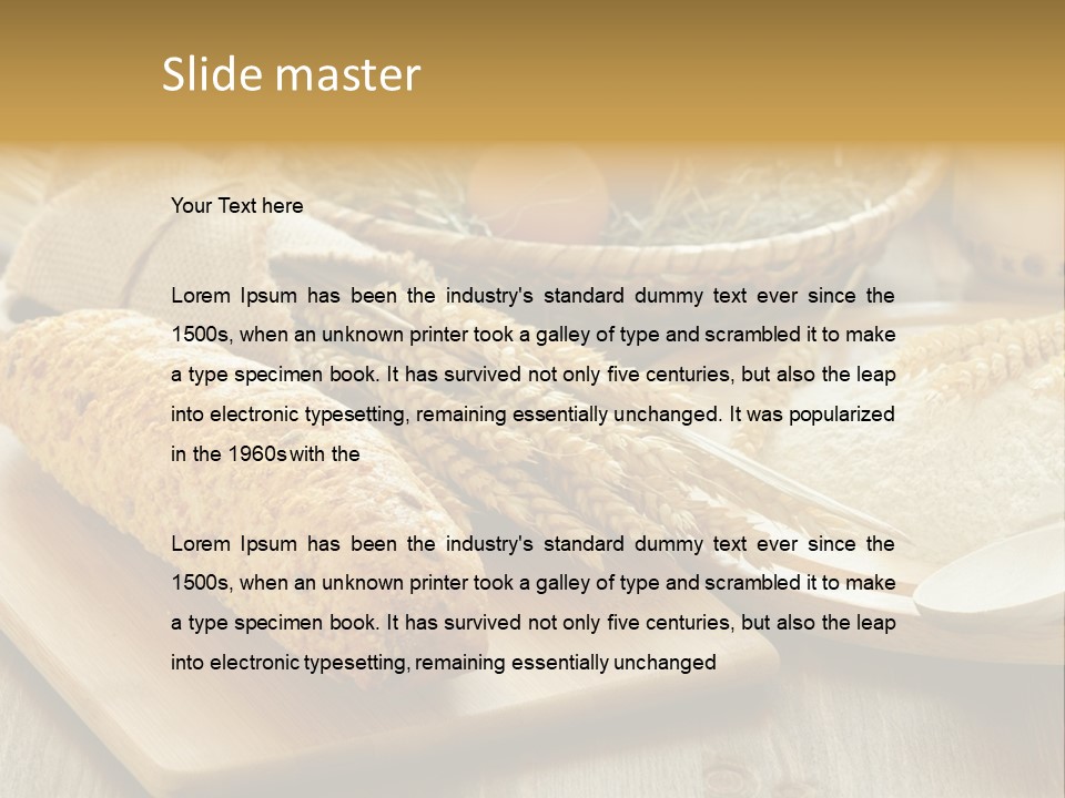 Corn Concept Closeup PowerPoint Template