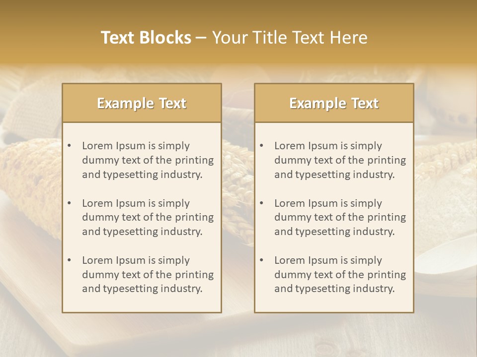 Corn Concept Closeup PowerPoint Template