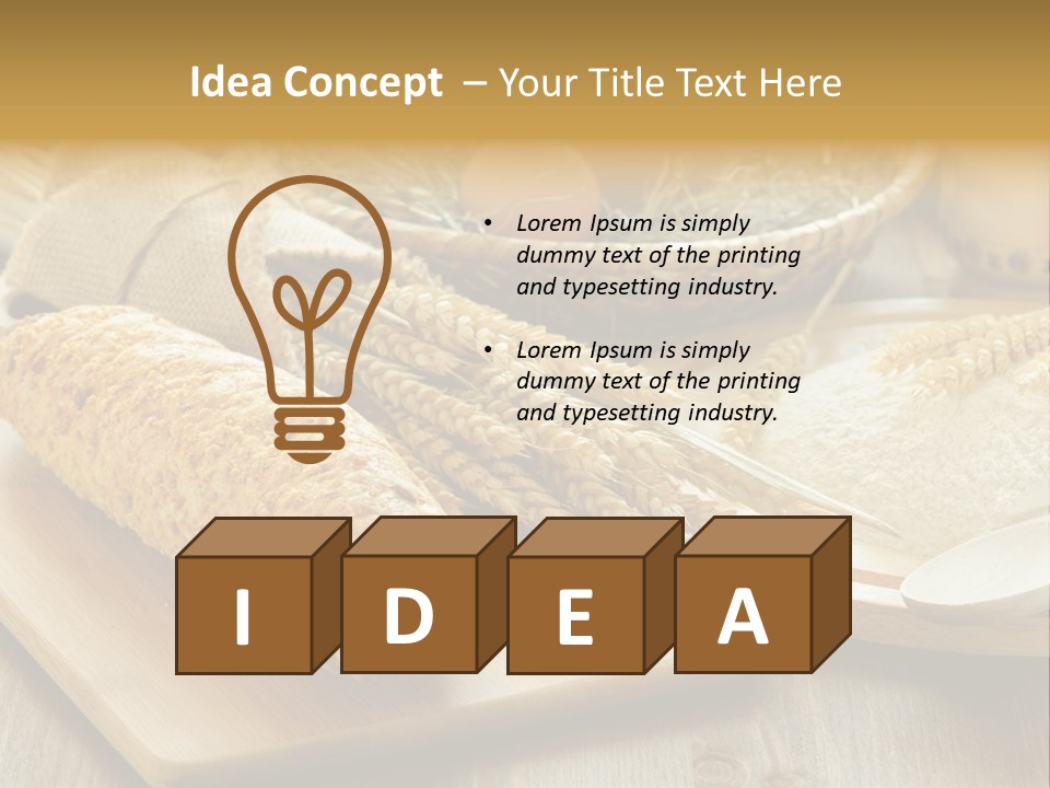 Corn Concept Closeup PowerPoint Template