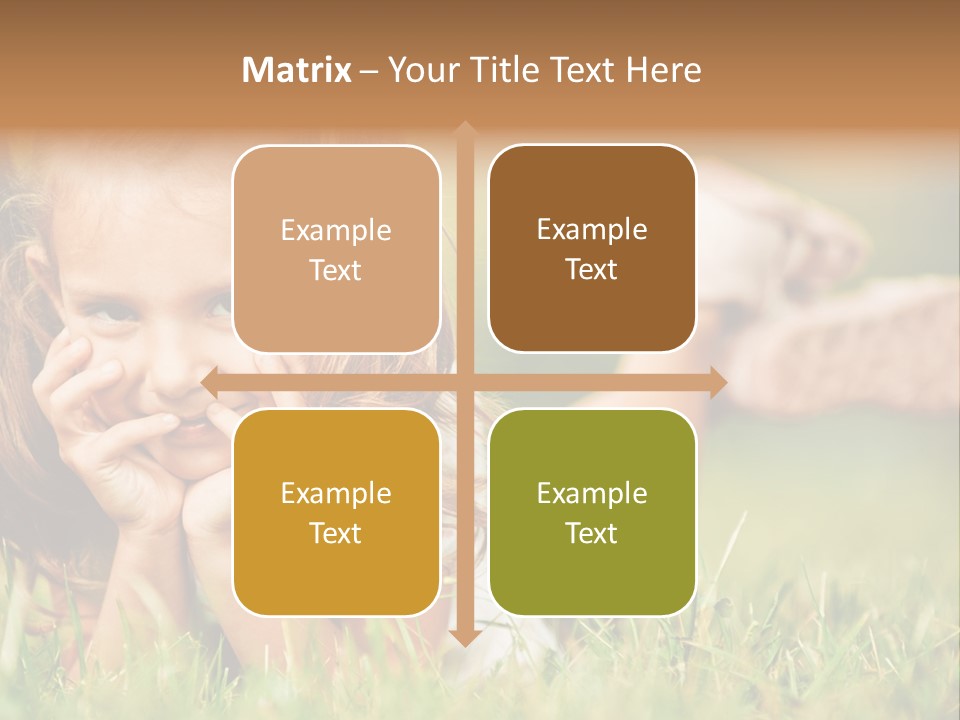 Outside Girl Curly PowerPoint Template