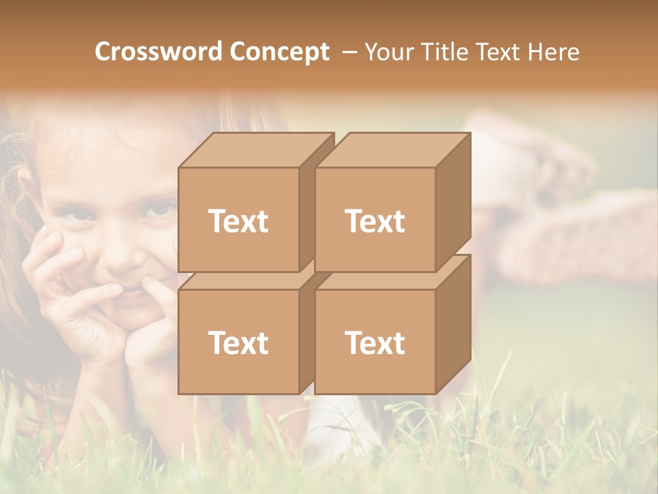 Outside Girl Curly PowerPoint Template