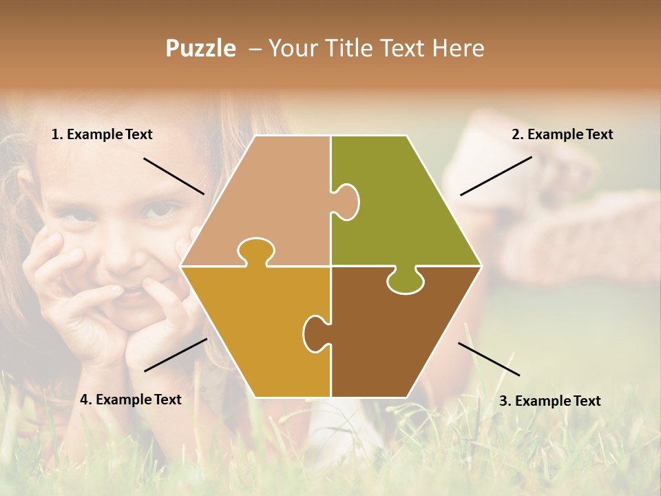 Outside Girl Curly PowerPoint Template