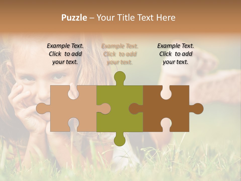 Outside Girl Curly PowerPoint Template