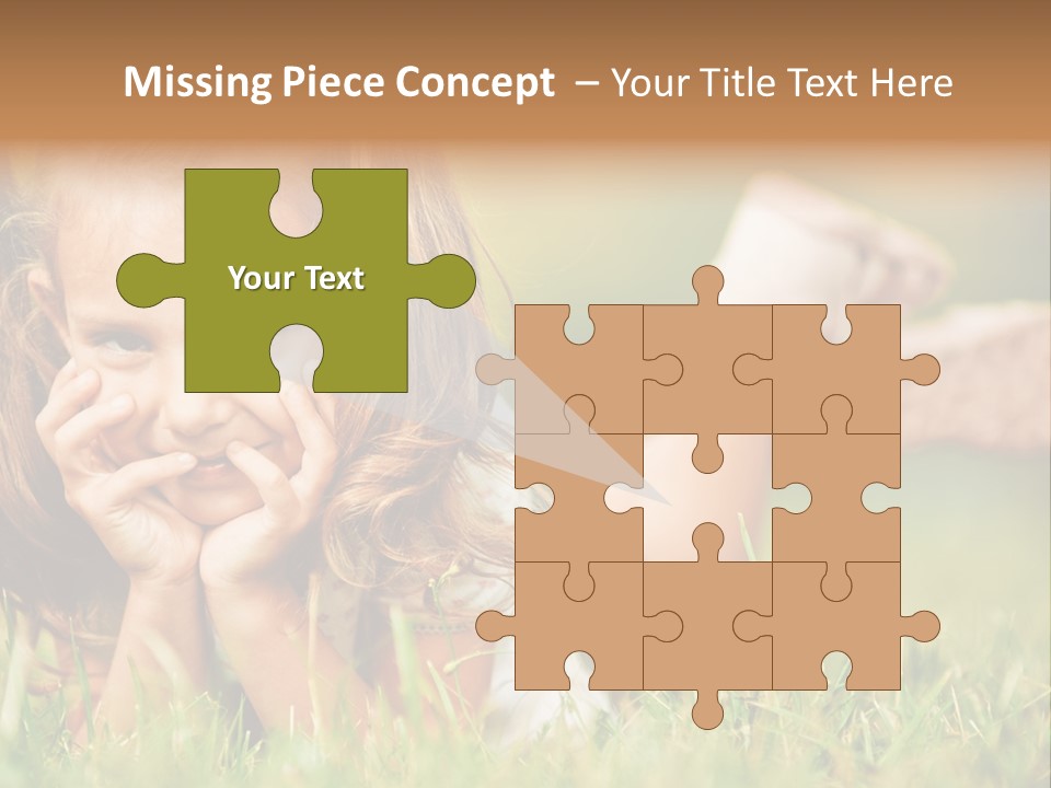 Outside Girl Curly PowerPoint Template