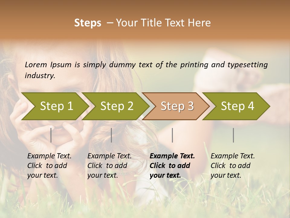 Outside Girl Curly PowerPoint Template