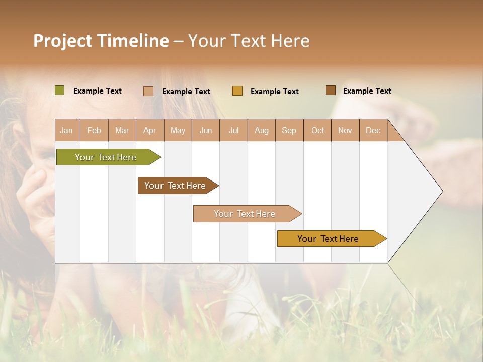 Outside Girl Curly PowerPoint Template