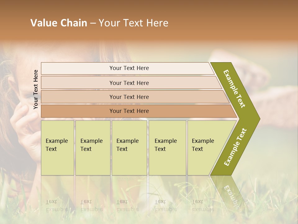 Outside Girl Curly PowerPoint Template