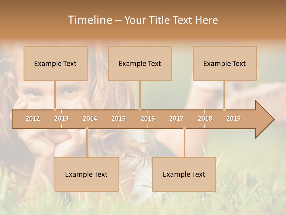 Outside Girl Curly PowerPoint Template