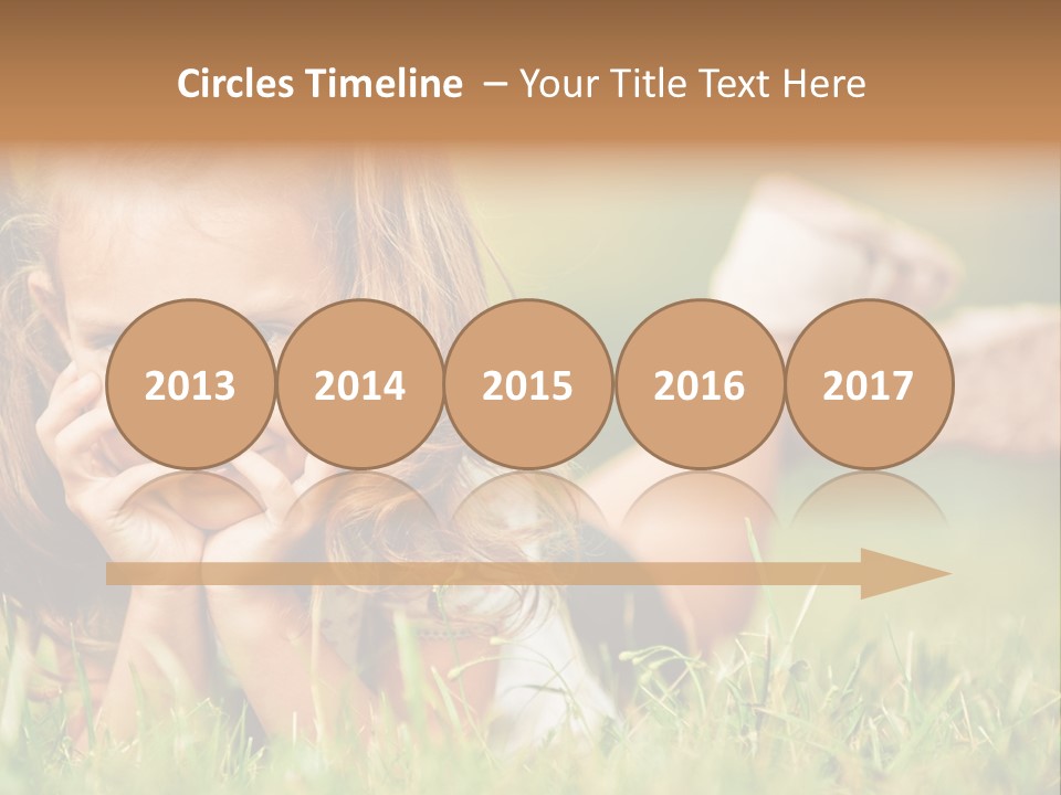 Outside Girl Curly PowerPoint Template