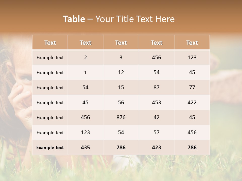 Outside Girl Curly PowerPoint Template