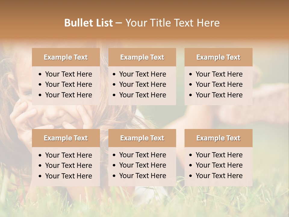 Outside Girl Curly PowerPoint Template