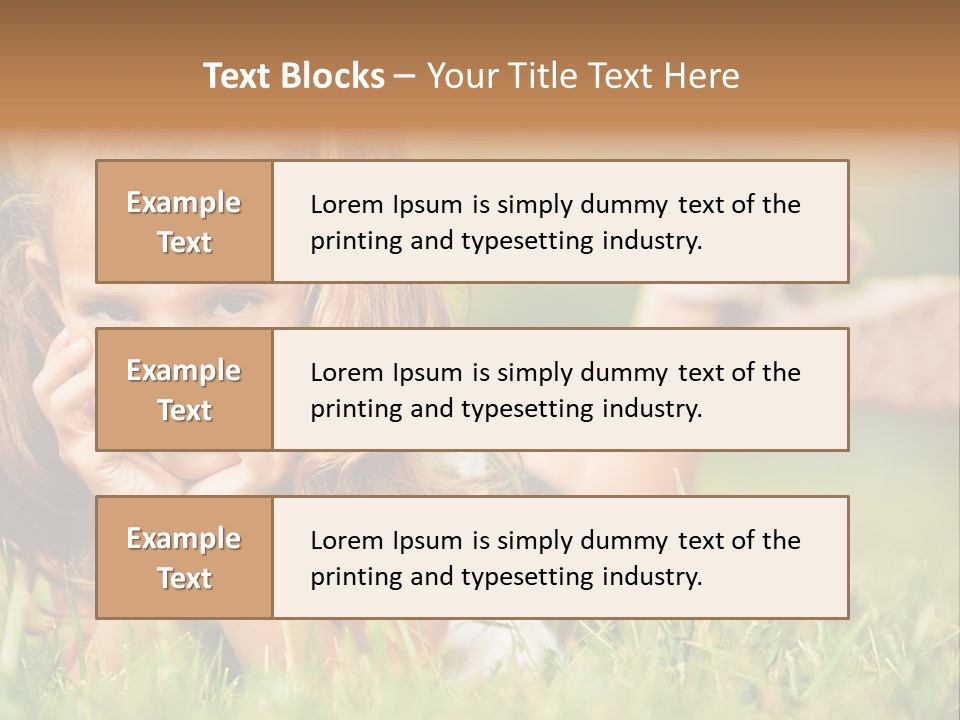 Outside Girl Curly PowerPoint Template