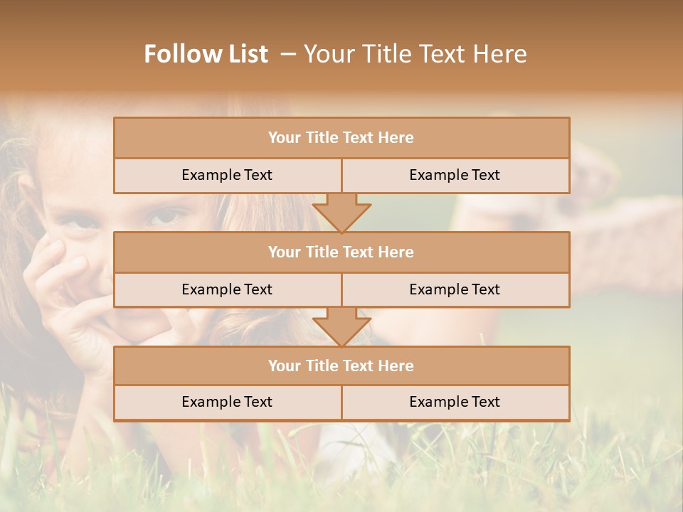 Outside Girl Curly PowerPoint Template