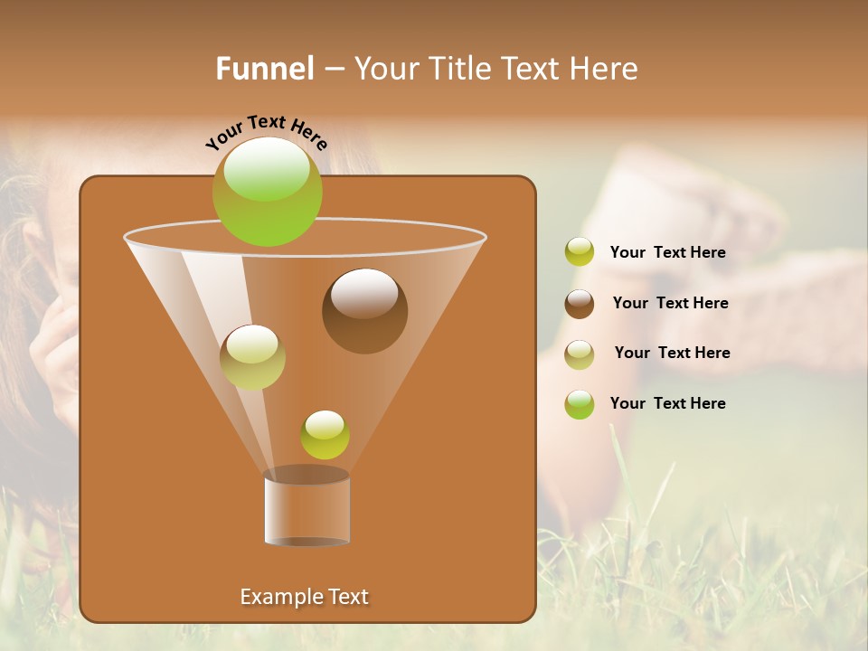 Outside Girl Curly PowerPoint Template