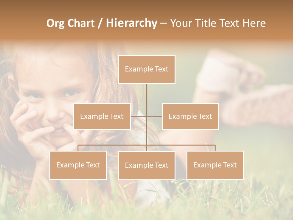 Outside Girl Curly PowerPoint Template