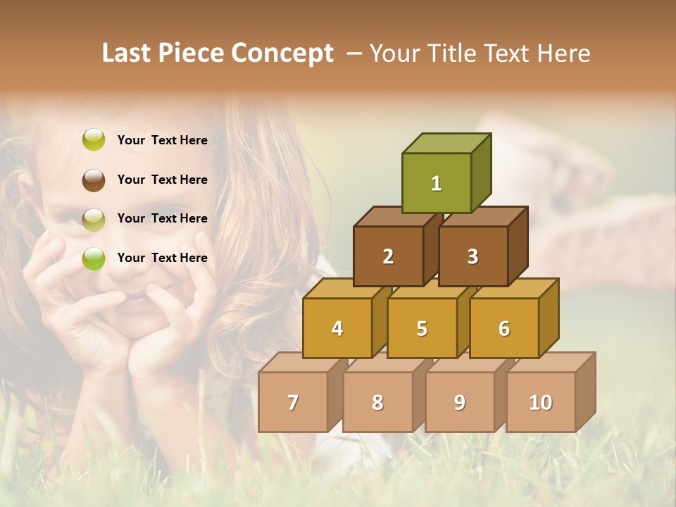 Outside Girl Curly PowerPoint Template