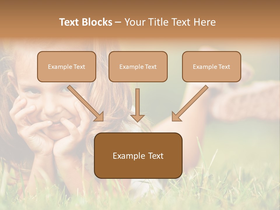 Outside Girl Curly PowerPoint Template