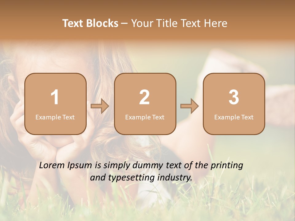 Outside Girl Curly PowerPoint Template