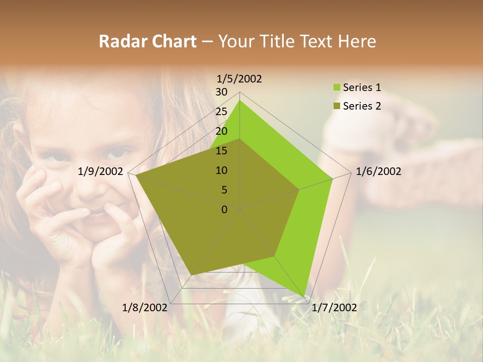 Outside Girl Curly PowerPoint Template