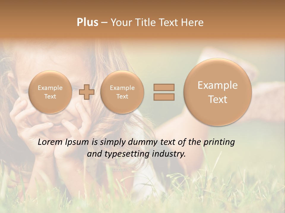 Outside Girl Curly PowerPoint Template