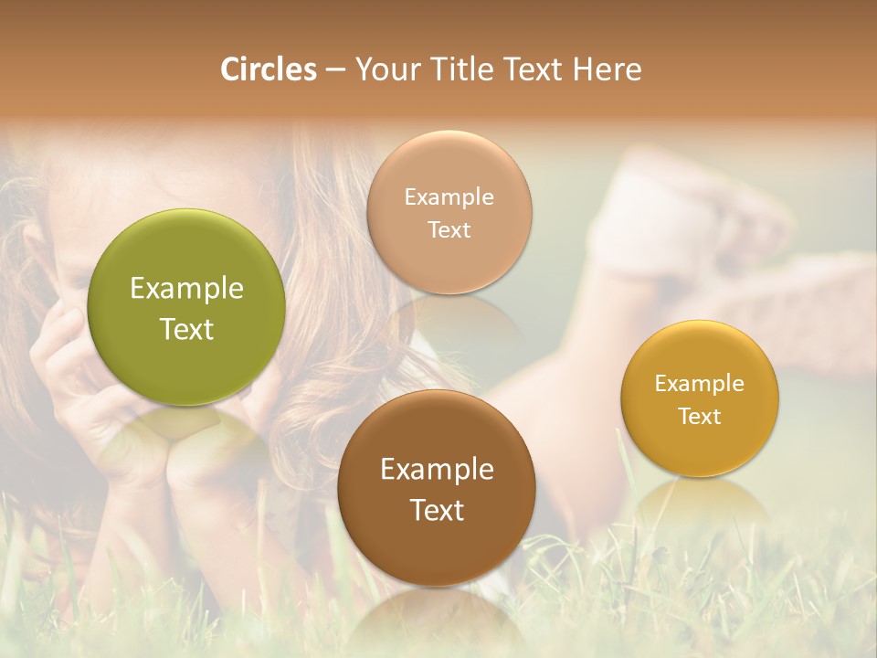 Outside Girl Curly PowerPoint Template