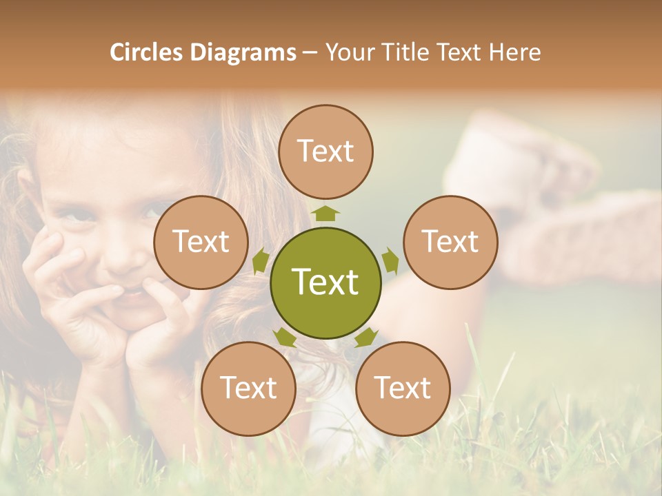 Outside Girl Curly PowerPoint Template