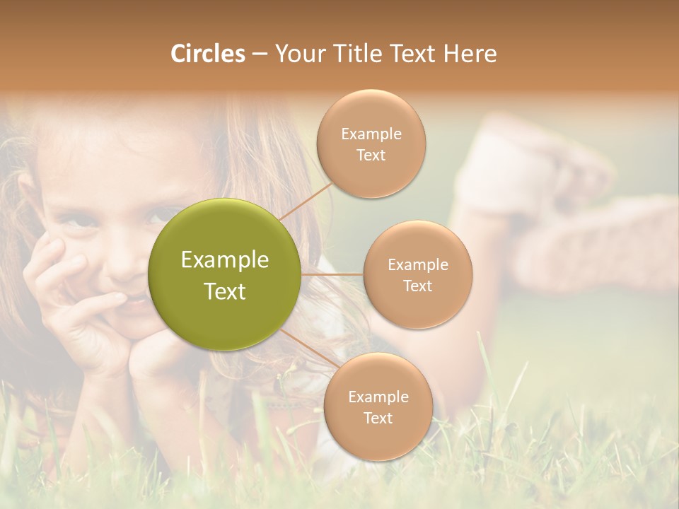 Outside Girl Curly PowerPoint Template