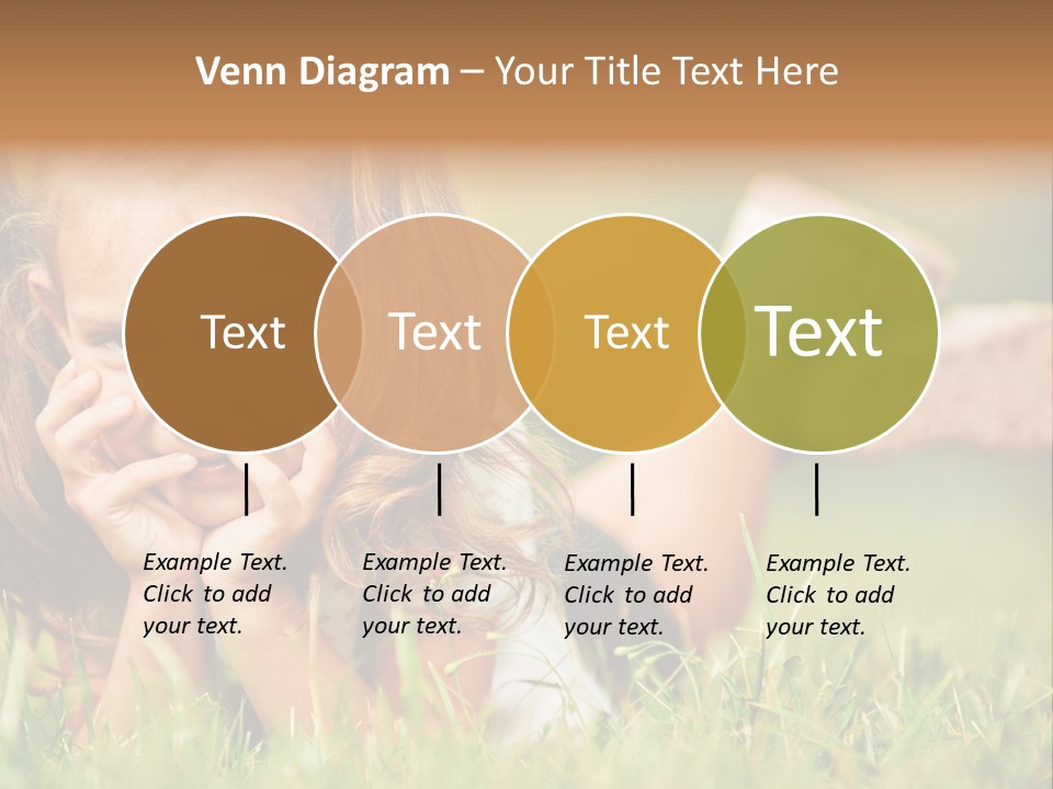 Outside Girl Curly PowerPoint Template