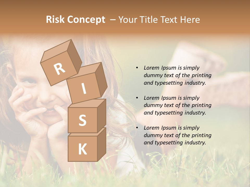 Outside Girl Curly PowerPoint Template