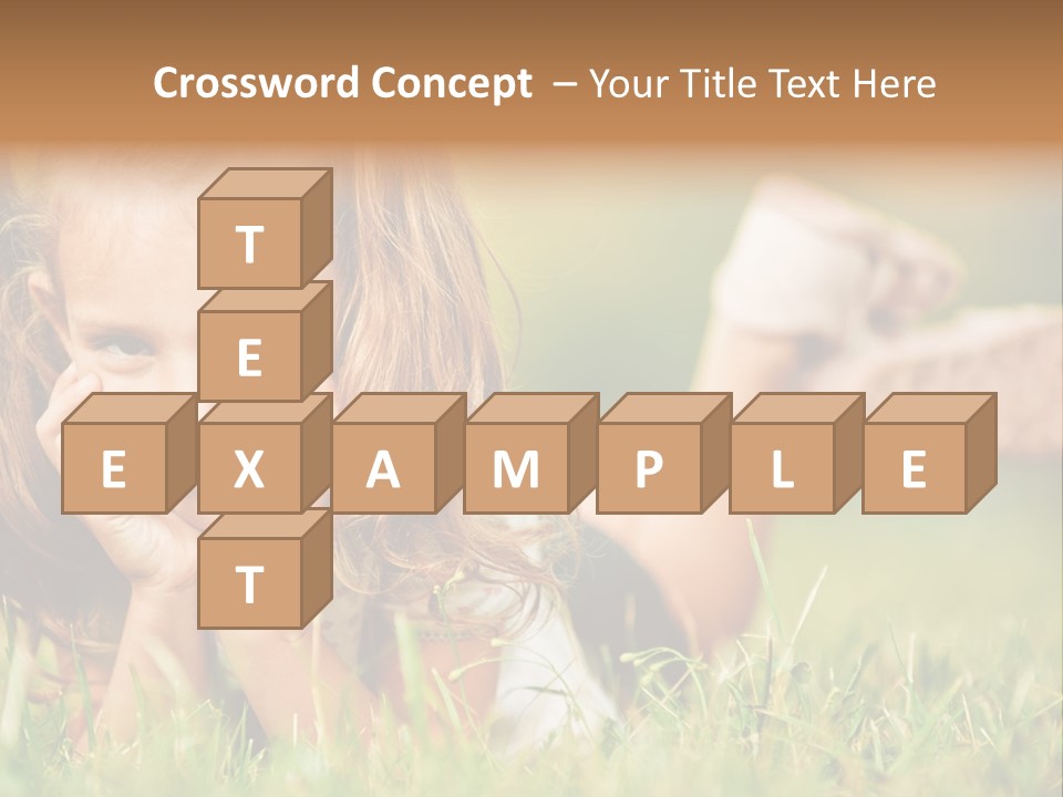 Outside Girl Curly PowerPoint Template