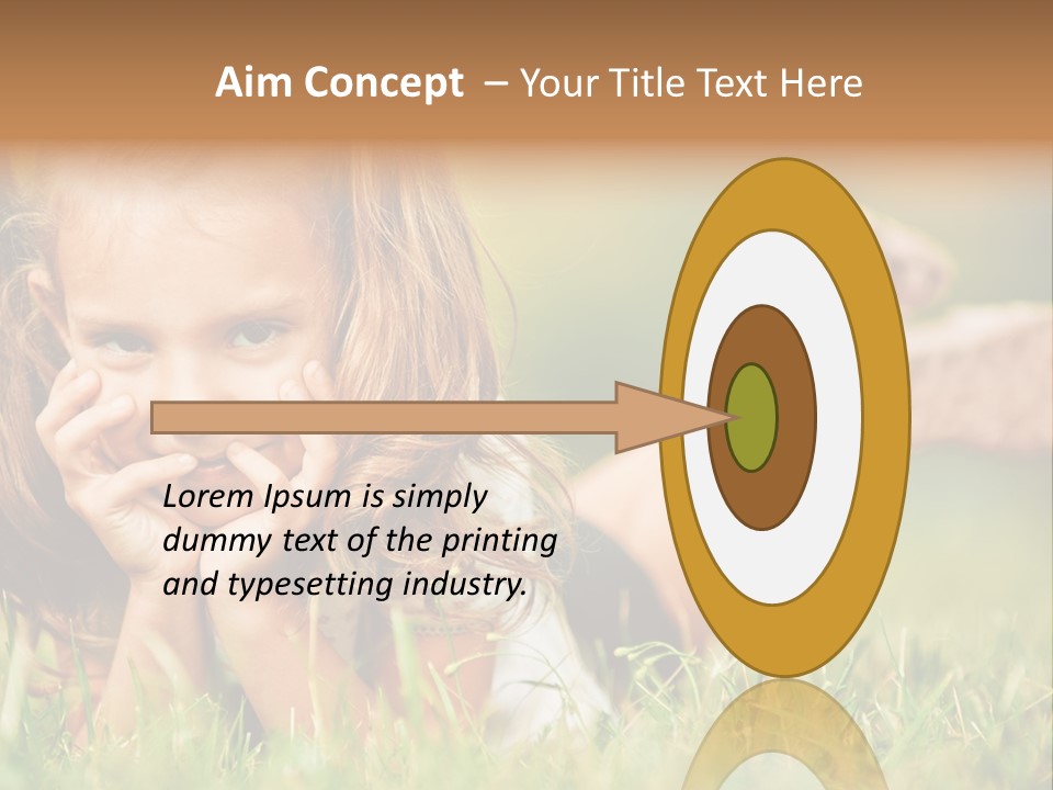 Outside Girl Curly PowerPoint Template